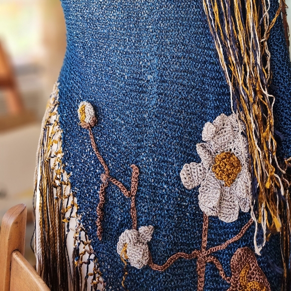 Vintage Antique 1930s piano shawl for emo fairy - Picture 15 of 16